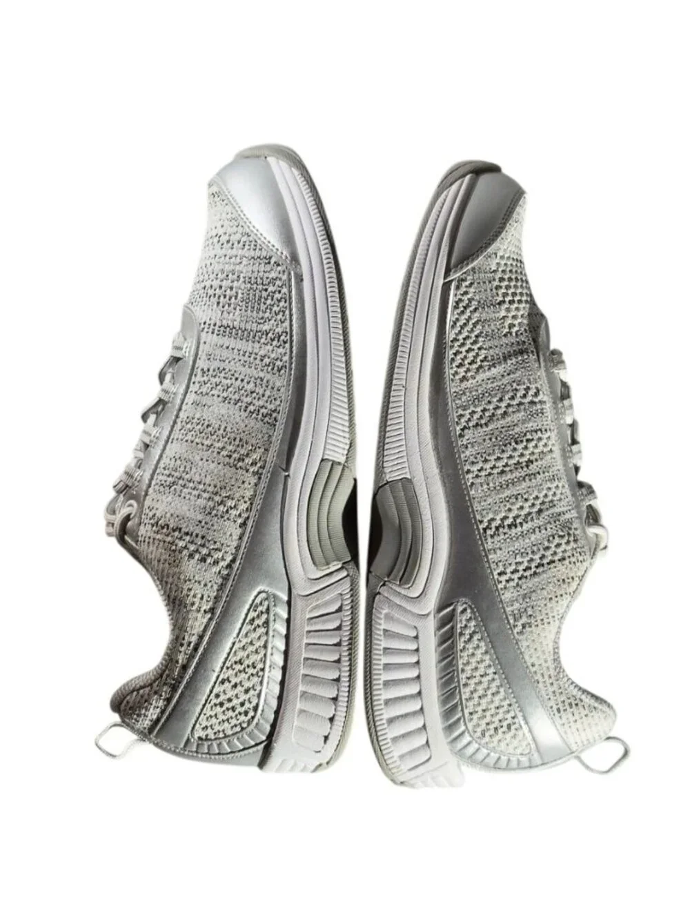 Orthofeet Womens Wide Fit Sneakers Size 12 D Silver/Gray Knit Mesh - Picture 8 of 11